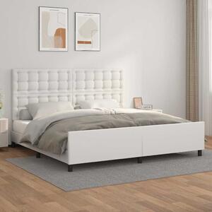 Rám postele s čelem bílý 200x200 cm umělá kůže 3125592