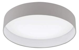 Eglo 93952 PALOMARO grey - Stmívatelné LED textilní svítidlo 24W Ø 50cm (Textilní LED lustr s šedou barvou stínidla)