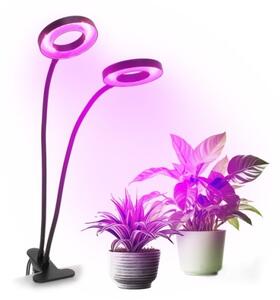 LED Stm flex. stolní lampa s klipem pro pěst. rostlin VITARO 2xLED/4W/230V černá
