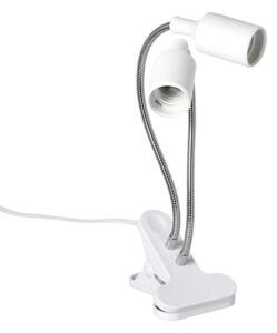 Flexibilní stolní lampa s klip. pro pěstování rostlin PLANTY 2xE27/30W/230V bílá