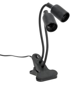 Flexibilní stolní lampa s klip pro pěstování rostlin PLANTY 2xE27/30W/230V černá