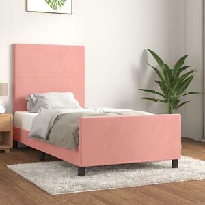 Rám postele s čelem růžový 80x200 cm samet 3125604