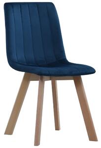 Jídelní židle 6 ks modré samet