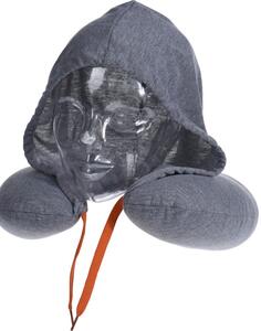 Proworld Cestovní polštář s kapucí, 32 cm Barva: Šedá