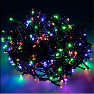 SPRINGOS LED světelný řetěz Mikro 27,5 m, 500 LED, IP44, 8 světelných módů, multicolor CL0522