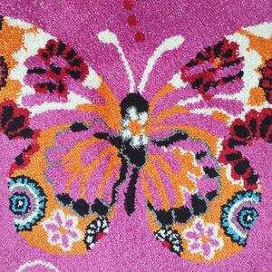 Makro Abra Dětský kusový koberec Mondo 114 Motýlci růžový Rozměr: 200x290 cm