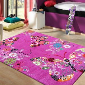 Makro Abra Dětský kusový koberec Mondo 114 Motýlci růžový Rozměr: 200x290 cm