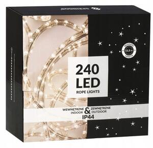 SPRINGOS LED světelný had Mikro 10 m, 240 LED, IP44, 8 světelných módů teplá bílá CL1200