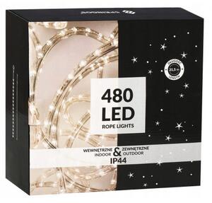SPRINGOS LED světelný had Mikro 20 m, 480 LED, IP44, 8 světelných módů, teplá bílá CL1204