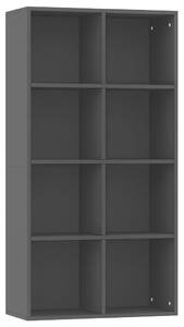 Knihovna/příborník černá 66 x 30 x 130 cm dřevotříska