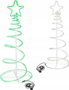 SPRINGOS LED spirálový stromek 135 cm, 192 LED, IP44, zelená