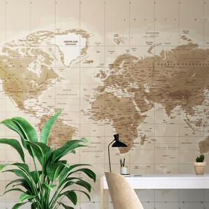 Samolepící tapeta nádherná vintage mapa světa