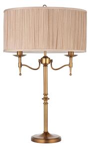Endon 63648 - Stolní lampa STANFORD 2xE14/40W/230V mosaz/béžová