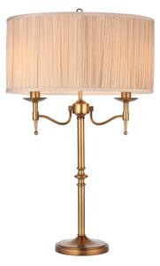 Endon 63648 - Stolní lampa STANFORD 2xE14/40W/230V mosaz/béžová