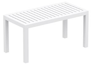 Zahradní stolek Milnrow - plast - 45x90x45 cm | bílý