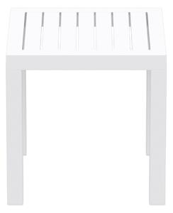 Zahradní stolek Milnrow - malý - plast - 45x45x45 cm | bílý