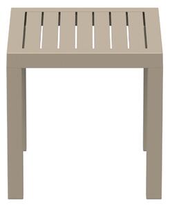 Zahradní stolek Milnrow - malý - plast - 45x45x45 cm | taupe