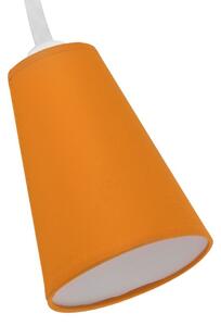 TK LIGHTING Stojací flexibilní lampa - WIRE 3082, 230V/15W/1xE27, oranžová/bílá