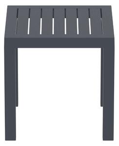 Zahradní stolek Milnrow - malý - plast - 45x45x45 cm | tmavě šedý