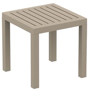 Zahradní stolek Milnrow - malý - plast - 45x45x45 cm | taupe