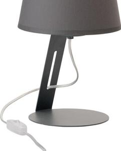 TK LIGHTING Stolní lampa - GRACJA 5134, Ø 18 cm, 230V/15W/1xE27, tmavě šedá/bílá