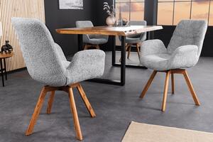Jídelní židle BALTIC šedá/přírodní colin bouclé Nábytek | Jídelní prostory | Jídelní židle | Všechny jídelní židle
