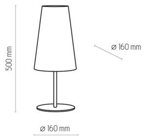 TK LIGHTING Stolní lampa - UMBRELLA 5175, Ø 16 cm, 230V/15W/1xE27, tmavě šedá/černá