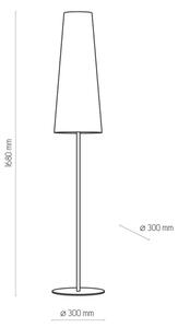 TK LIGHTING Stojací lampa - UMBRELLA 5169, Ø 30 cm, 230V/15W/1xE27, bílá