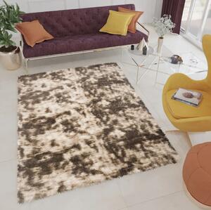 Plyšový koberec SILK Ombre - HNĚDÝ