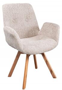 Jídelní židle BALTIC béžová/přírodní colin bouclé Nábytek | Jídelní prostory | Jídelní židle | Všechny jídelní židle