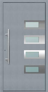 Solid Elements Vchodové dveře Smart, 90 L, 1000 × 2100 mm, AluClip hliník-plast, levé, šedé, prosklené