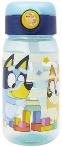 Plastová láhev na pití s brčkem a víčkem Bluey | Bez BPA, objem 510 ml