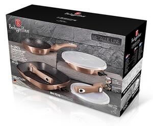 Sada pánví s odnímatelnou rukojetí 5 ks Rosegold Metallic Line steak