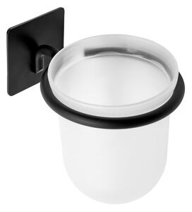Rea, nástěnný toaletní kartáč 3M 322195A, černá matná, REA-77076