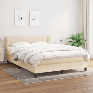 Box spring postel s matrací krémová 140x190 cm textil 3126082