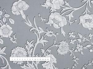 Biante Dekorační povlak na polštář PM-046 Zámecké květy na světle šedém 30 x 50 cm