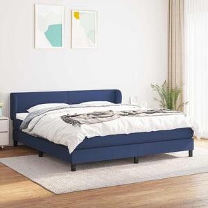 Box spring postel s matrací modrá 160x200 cm textil 3126099