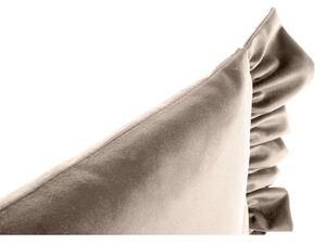 Hector Sametový povlak na polštář Wave 40x40 cm šedo-béžový