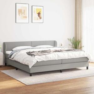 Box spring postel s matrací světle šedá 200 x 200 cm textil 3126109
