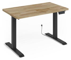 Elektrický PC stolek Natura 120 (dub + černá). Akce -23%