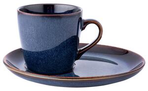 Altom Keramický šálek s podšálkem Reactive Navy Blue 310 ml