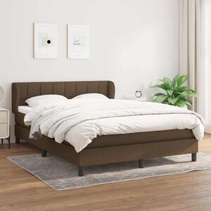 Box spring postel s matrací tmavě hnědá 140x190 cm textil 3126240