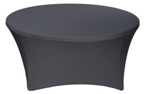 TENTino Elastický ubrus STANDARD na kulatý stůl 122 cm Barva ubrusu: TMAVĚ ŠEDÁ / ANTRACIT