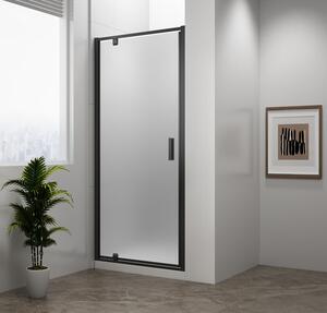 Polysan Polysan, EASY BLACK otočné sprchové dveře 760-900mm, sklo Brick, EL1638B