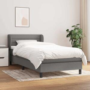 Box spring postel s matrací tmavě šedá 80 x 200 cm textil 3126278