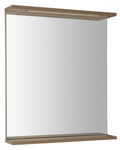 Aqualine Aqualine, KORIN STRIP zrcadlo s LED osvětlením 60x70x12cm, dub platin, KO990S