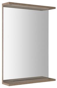 Aqualine Aqualine, KORIN STRIP zrcadlo s LED osvětlením 50x70x12cm, dub platin, KO995S