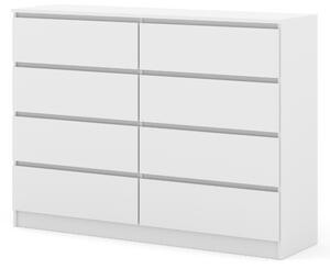 Komoda Maya S8 (bílá). Akce -9%