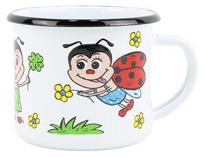 BELIS Smaltovaný hrnek ø 8 cm - 0.35 l bílý "beruška" - 11008-039DHC04