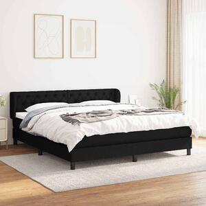 Box spring postel s matrací černá 160x200 cm textil 3126495